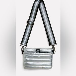 Think Royln Bum Bag Crossbody in Pearl Silver